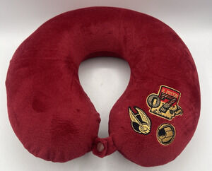 Harry Potter Hogwarts Travel Neck Pillow Red Plush Wizarding World Cushion